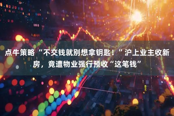 点牛策略 “不交钱就别想拿钥匙！”沪上业主收新房，竟遭物业强行预收“这笔钱”